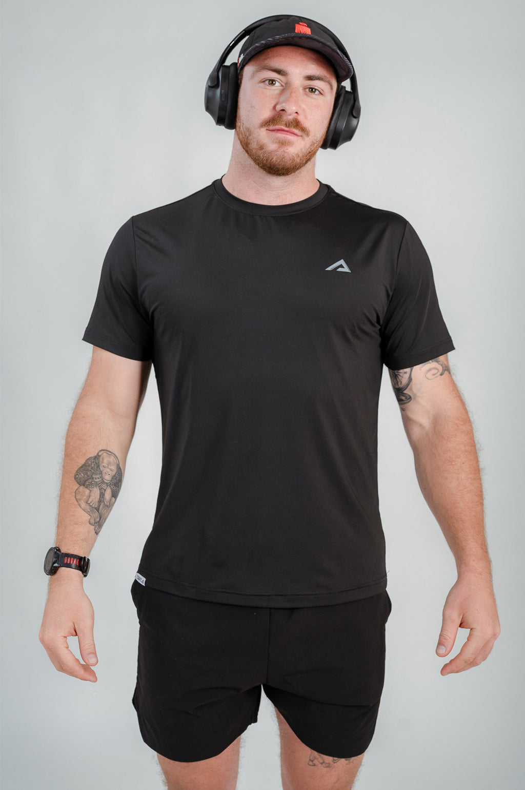 StagFit Performance T-shirt black — front view on model.